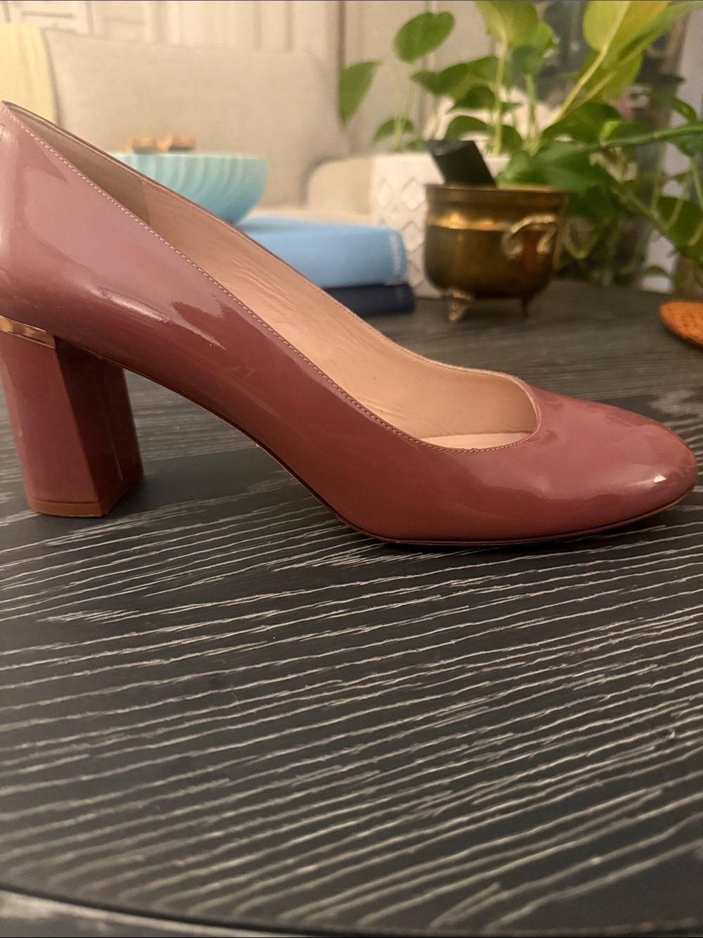 Kate Spade New York Vero Cucio Dusty Pink Rounded Toe 3” Block Heels Pumps Sz 11 - Picture 7 of 13